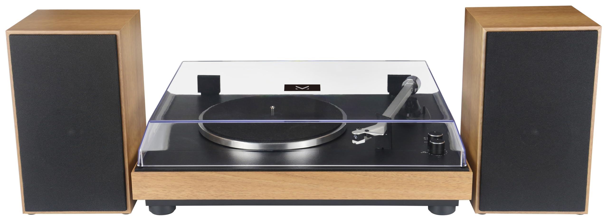 Majestic TT 54 - Giradischi vintage 33/45 Giri, wireless audio, Ingresso USB, altoparlanti stereo esterni da 30W, uscita audio RCA