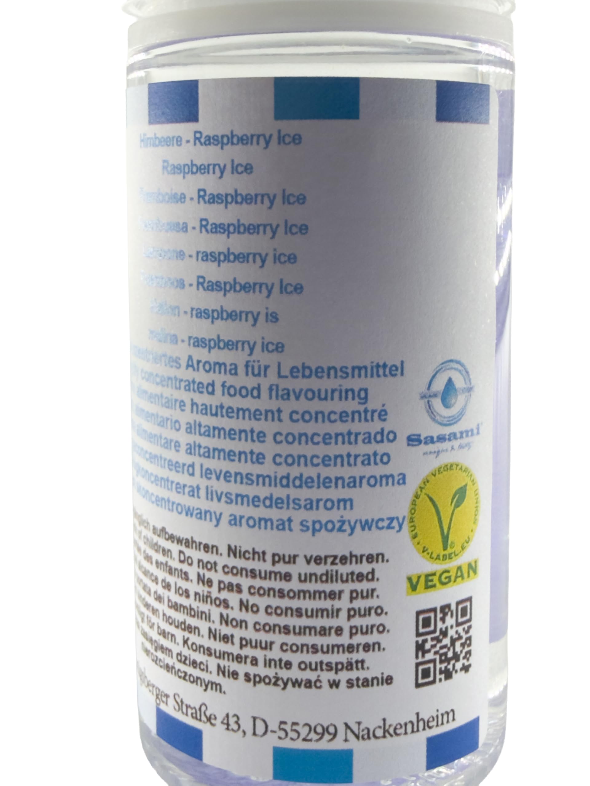 Lampone - raspberry ice aroma concentrato - vegano - Sasami - 100ml