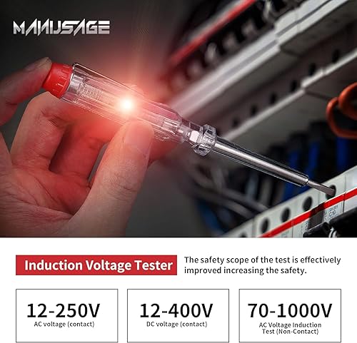 Miniatura 7 de Manusage Juego de destornilladores eléctricos aislados de 1000 V, 8 piezas CR-V magnético Phillips ranurado compatible con estaciones de carga Tesla