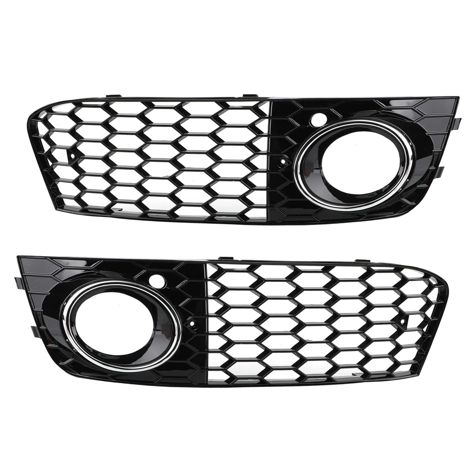 Pasuje do Audi A4 B8 RS4 2009-2012 Siatka plastra miodu Światło przeciwmgielne Otwarty otwór wentylacyjny A4 Osłona wlotu powietrza 8KD807682 8KD807681 Kratka samochodowa(B)