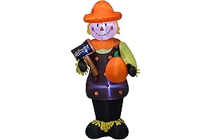 AJY Autumn Harvest 6 Feet Inflatable Scarecrow Yard Decoration