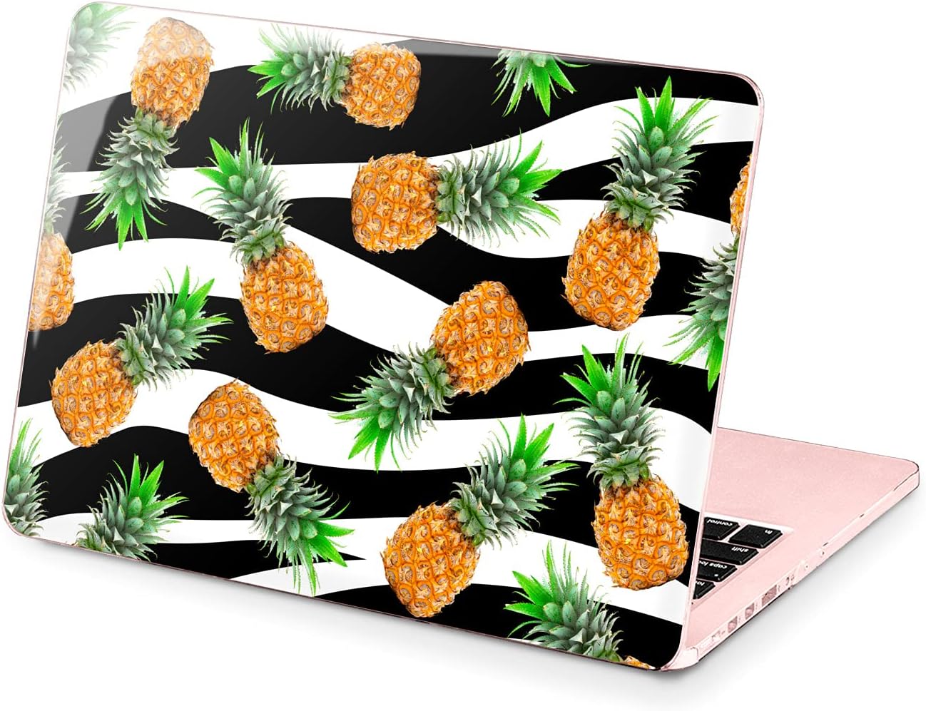 Hard Case Compatible for MacBook Pro 16 14 M3 M2 2023 M1 Pro 13 2022 Air 13 2021 Retina 2020 Mac 11 12 Tropical Zebra Design Glam Print Basic Green Nature Protective Laptop Pineapple Cover