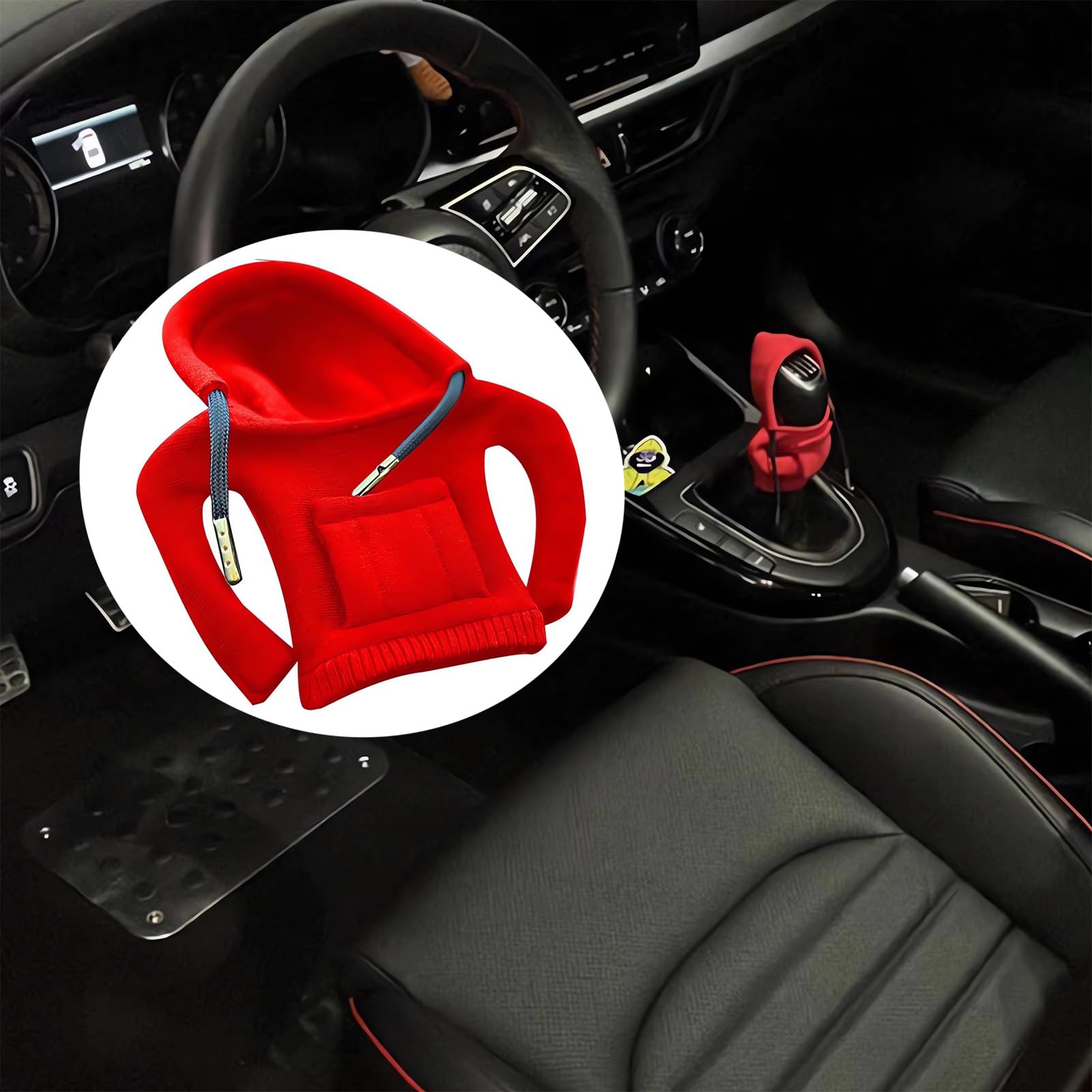 Housse Levier De Vitesse Sweat à Capuche - Décoration Noël Voiture - Motif Pull