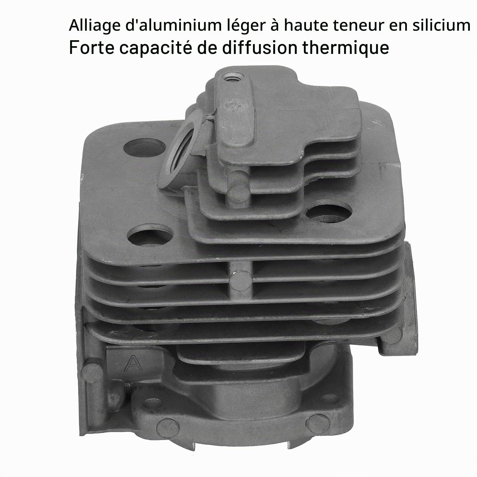 Kit de Piston de Cylindre 44mm 52CC 44F-5 Moteur Coupe de Brosse | Bloc de Carbone, Alliage d'Aluminium de Silicium Élevé, Diamètre 44mm/1.7in