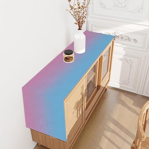 Miniatura 5 de Camino de mesa de lino azul y rosa para revelación de género, primavera, verano, otoño, invierno, baby shower, revelación de género, hogar, cocina,