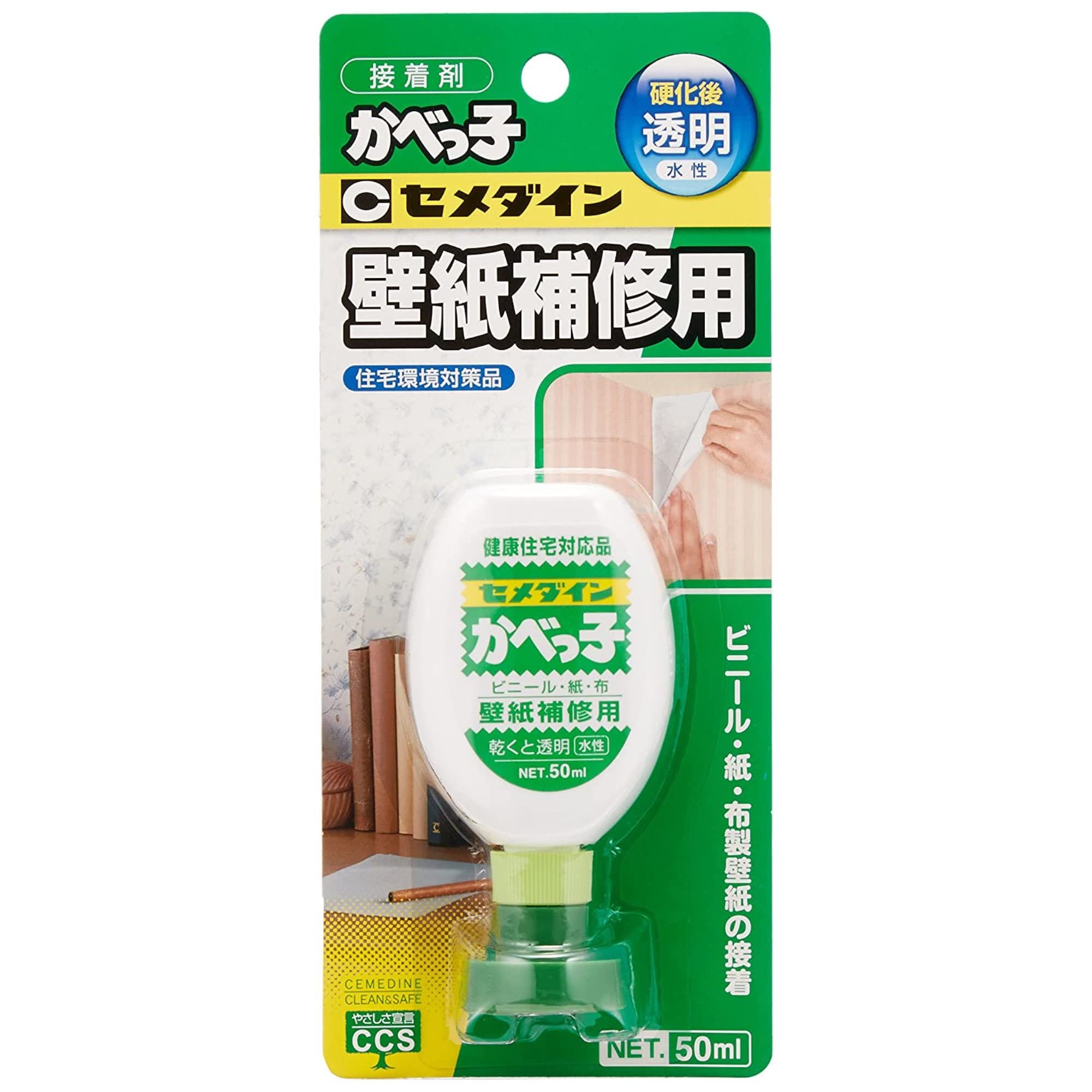 Amazon | セメダイン かべっ子 補修用接着剤 透明 50ml 壁紙 CA-128 3 