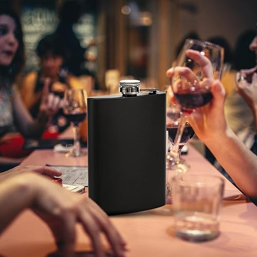 Miniatura 7 de Frasco para padrinos de boda regalo personalizado para padrinos de boda frasco de cadera grabado personalizado de 8 onzas con caja de regalo