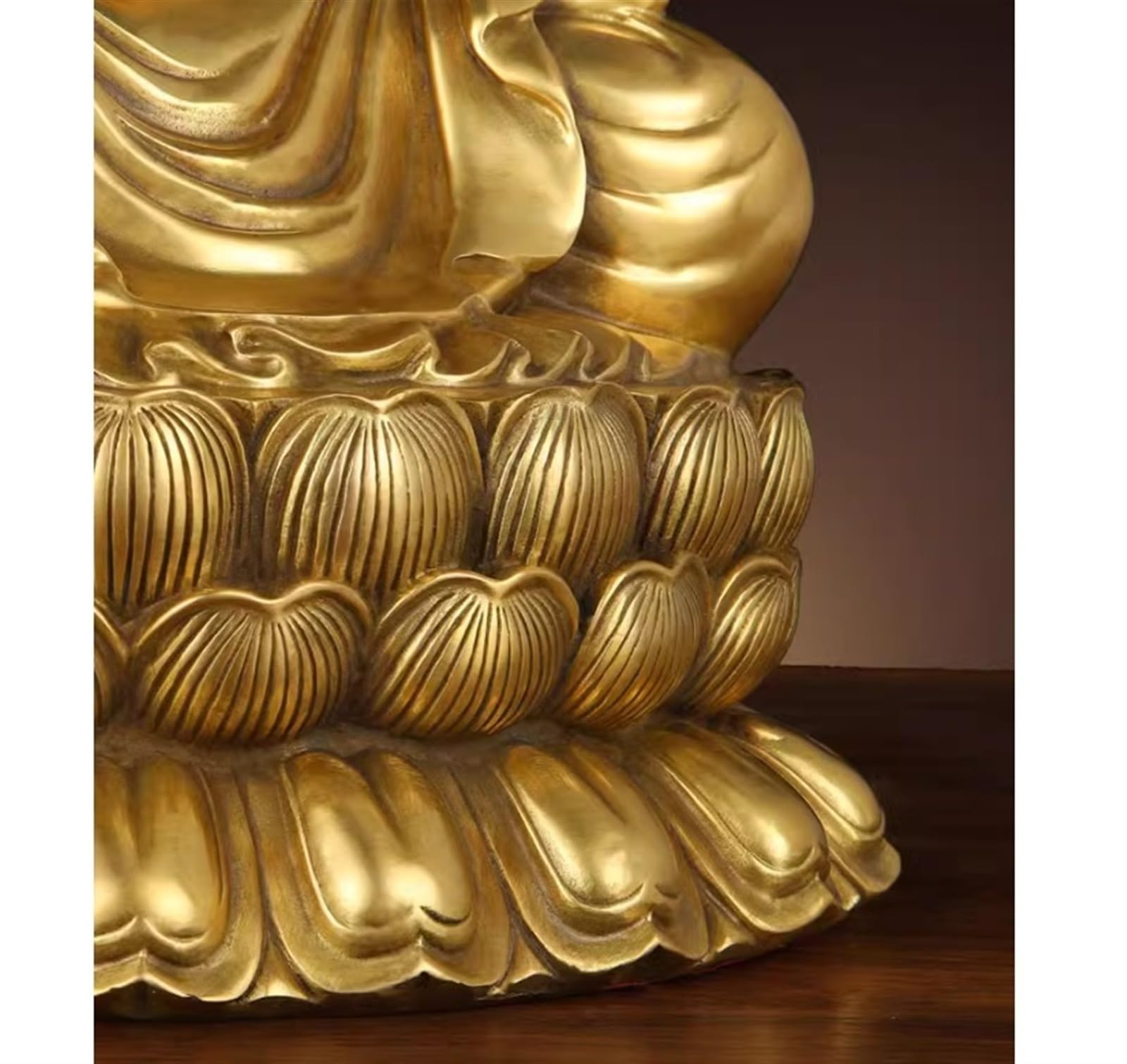 Figuras De Budas Estatua De Latón De Buda Sentado Lotus Guanyin Bodhisattva Estatuas para La Decoración del Hogar Estatua Decorativos(16in)