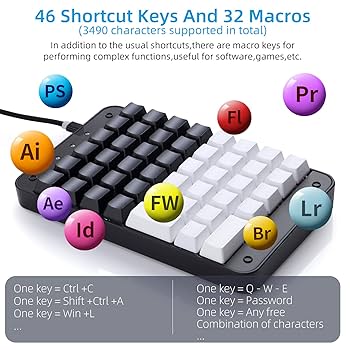 Amazon.com: Koolertron One Handed Mechanical Gaming Keyboard