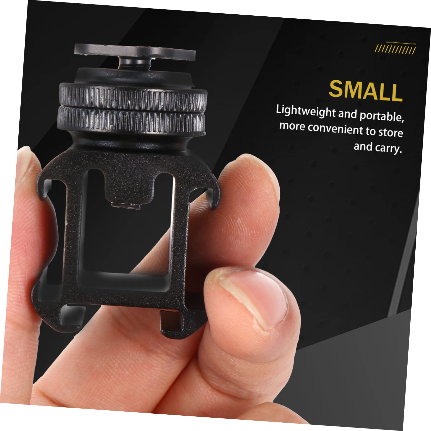 BRIGHTFUFU Universal Hot Shoe Mount Adapter for DSLR Cameras 2 Pieces Aluminum Alloy and Lightweight