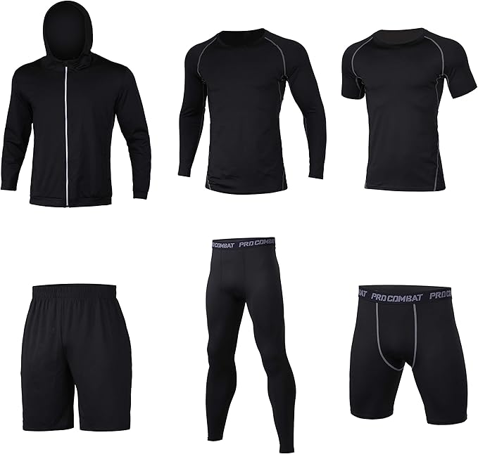 LKFIT01 Men's Compression Sportswear 6 pcs Fitness Running Workout