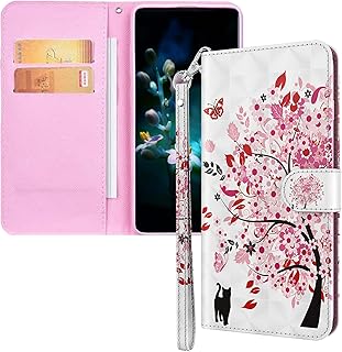 Xiaomi Redmi Note 8 Custodia protettiva Custodia Flip Case Modello 3D Cover con funzione di supporto Custodia per cellulare a portafoglio per Redmi Note 8 YX:Tree und Cat