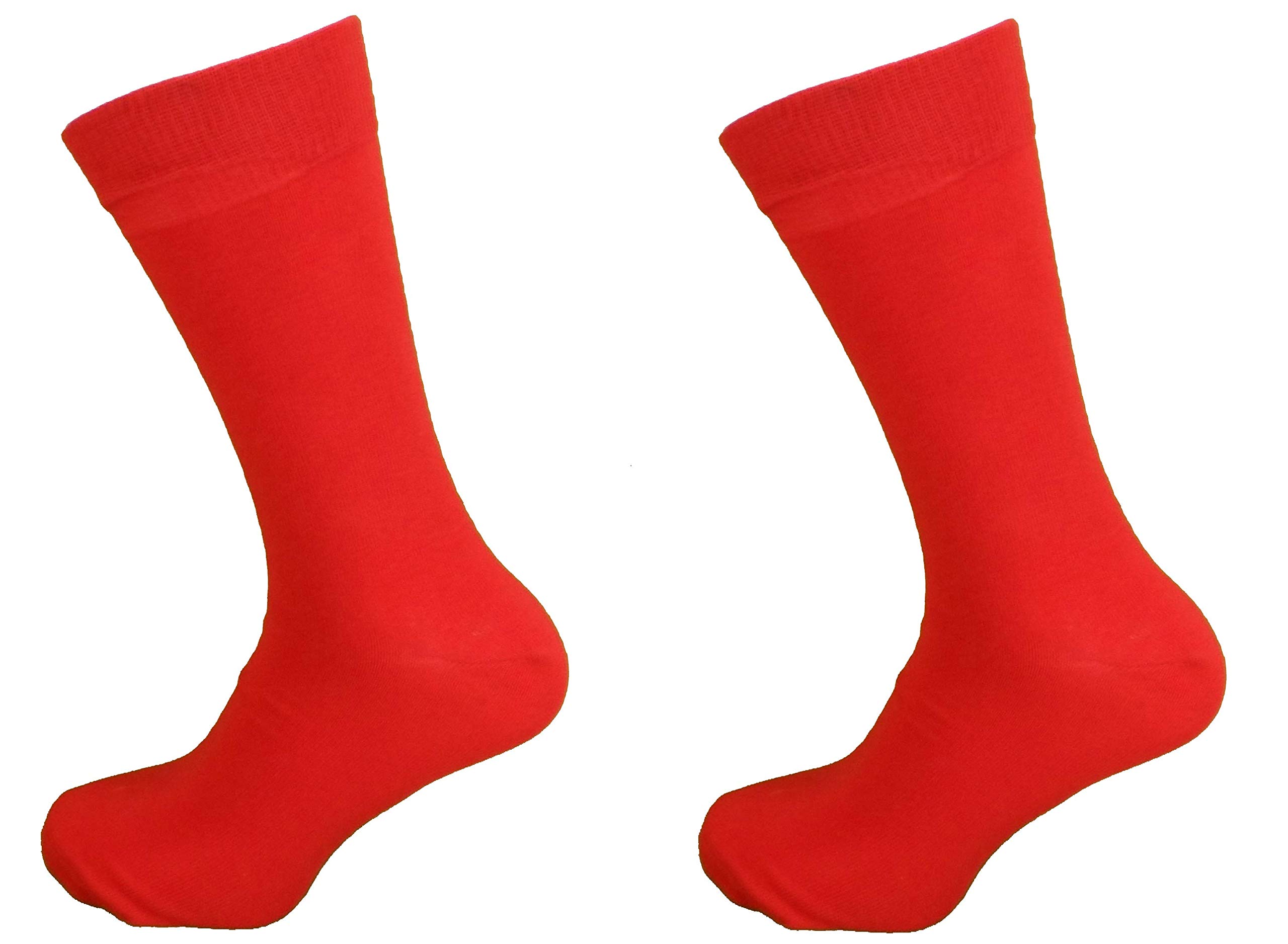 Mazeys Men's Red 2 Pair Pack Plain Mod Socks (As8, Alpha, One_size, Regular, Regular, )