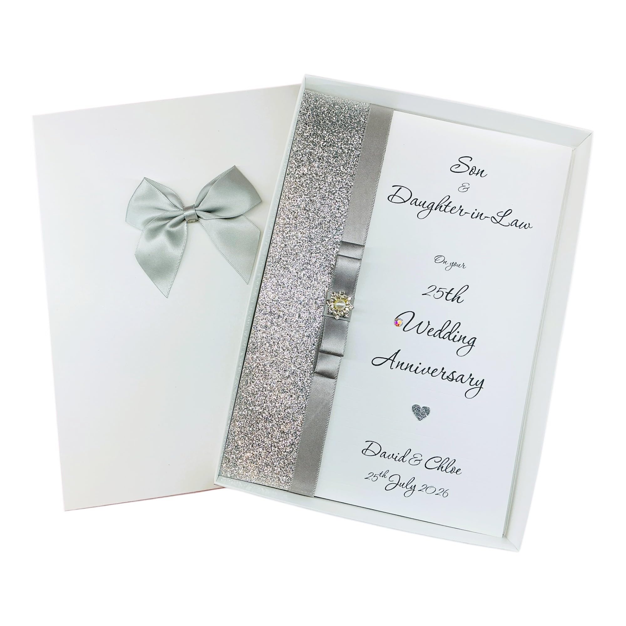 Son & Daughter-In-Law 25th Silver Wedding Anniversary Card - LB 172