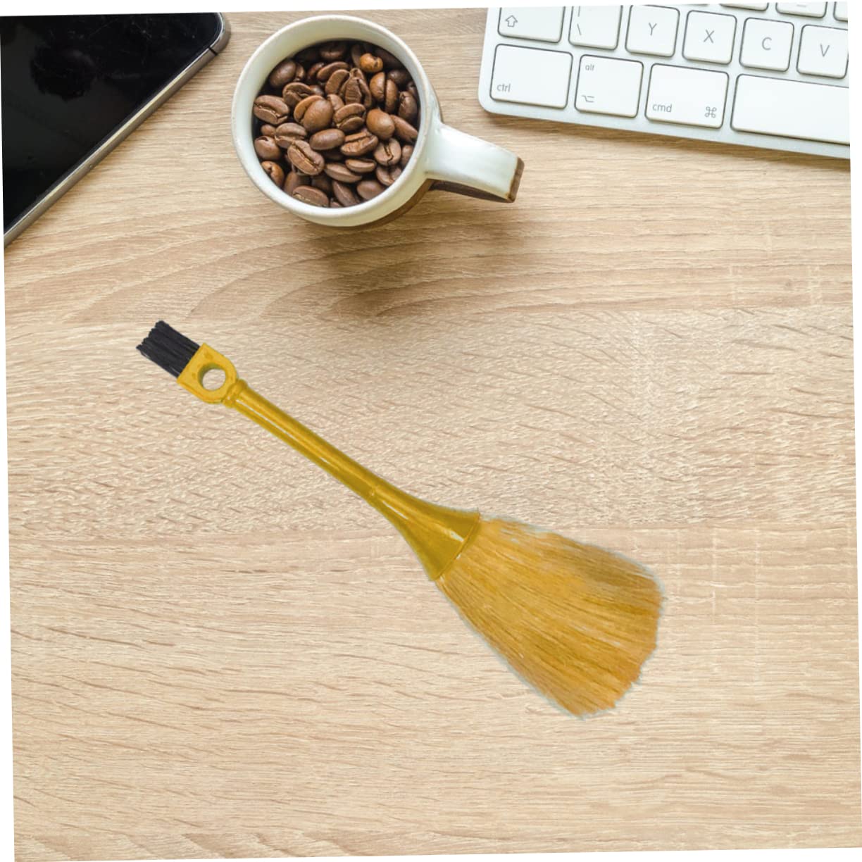 CONGARTENO 2pcs Keyboard Cleaning Brush Yellow Electronic Dust Brush for Home Appliances Computers Keyboards Double-Sided Design for Hard Reach Areas Cleaning Tool for Electronics