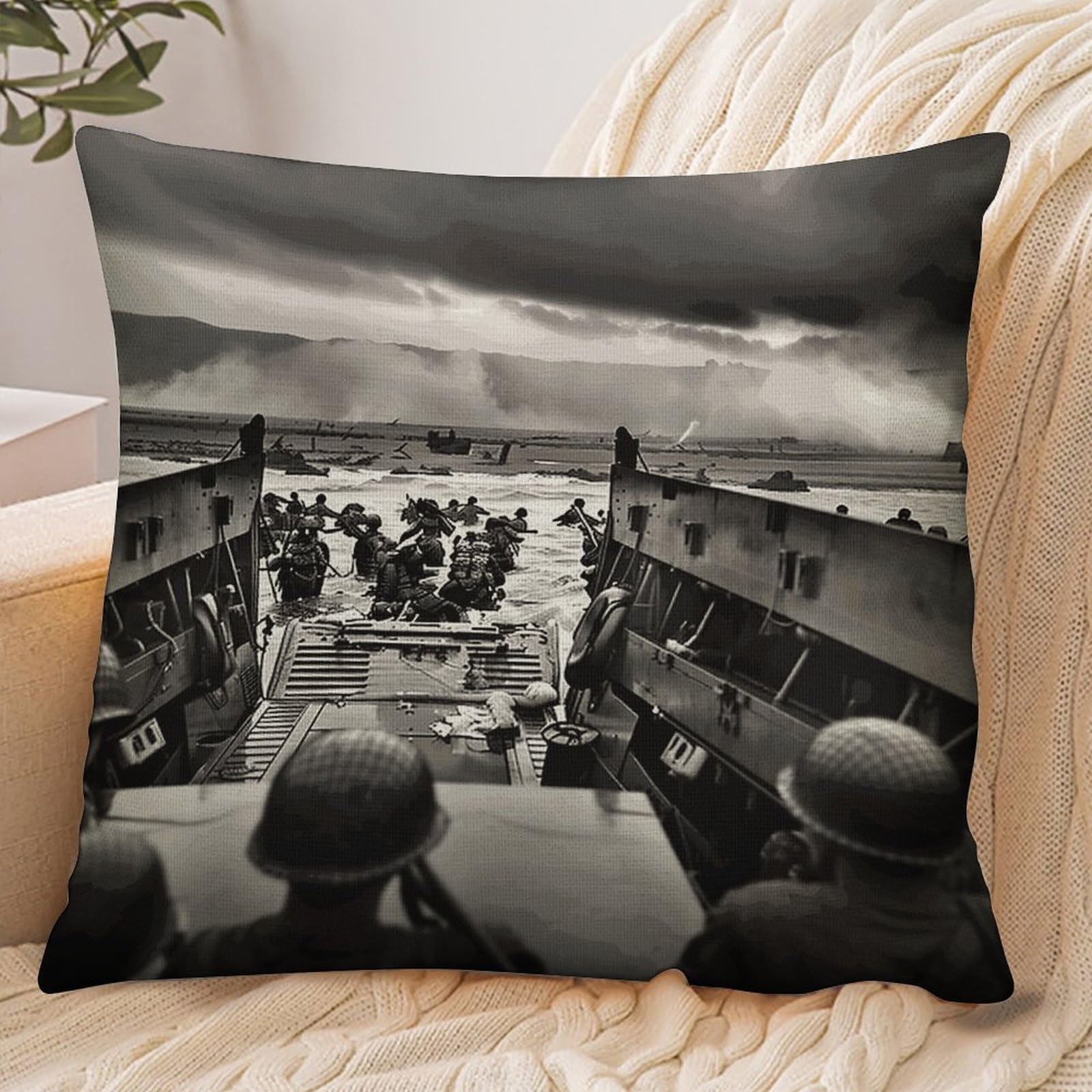 Fekiloot Style Photo Of Normandy Landings Pillowcase Pillow Sham Pillow Case