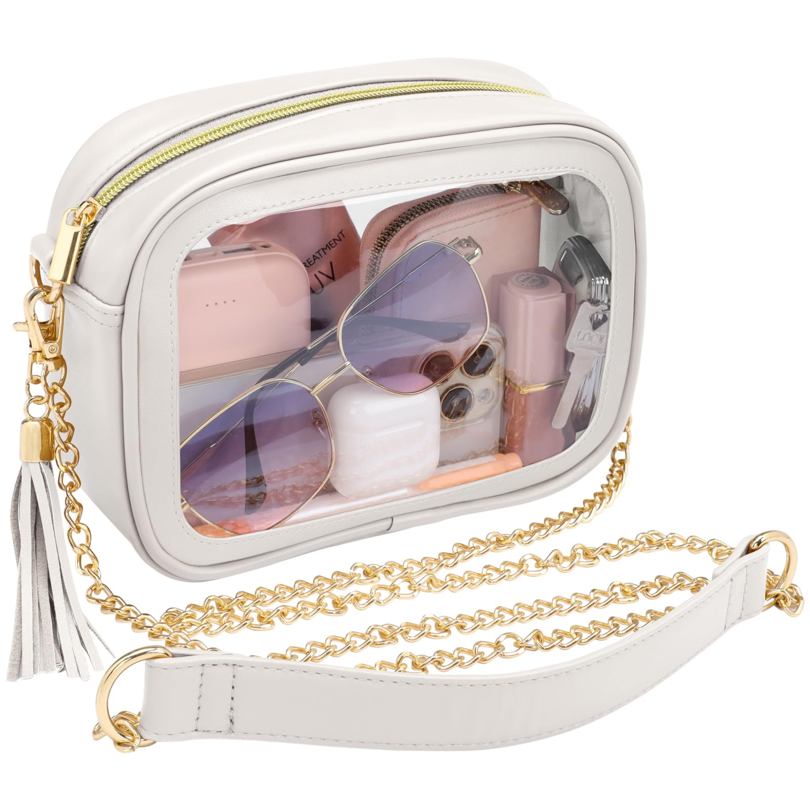 PACKISM Clear Bag for Stadium Events - Clear Purses for Women Stadium Crossbody Concert Bag for Game Day, Sports, Festival