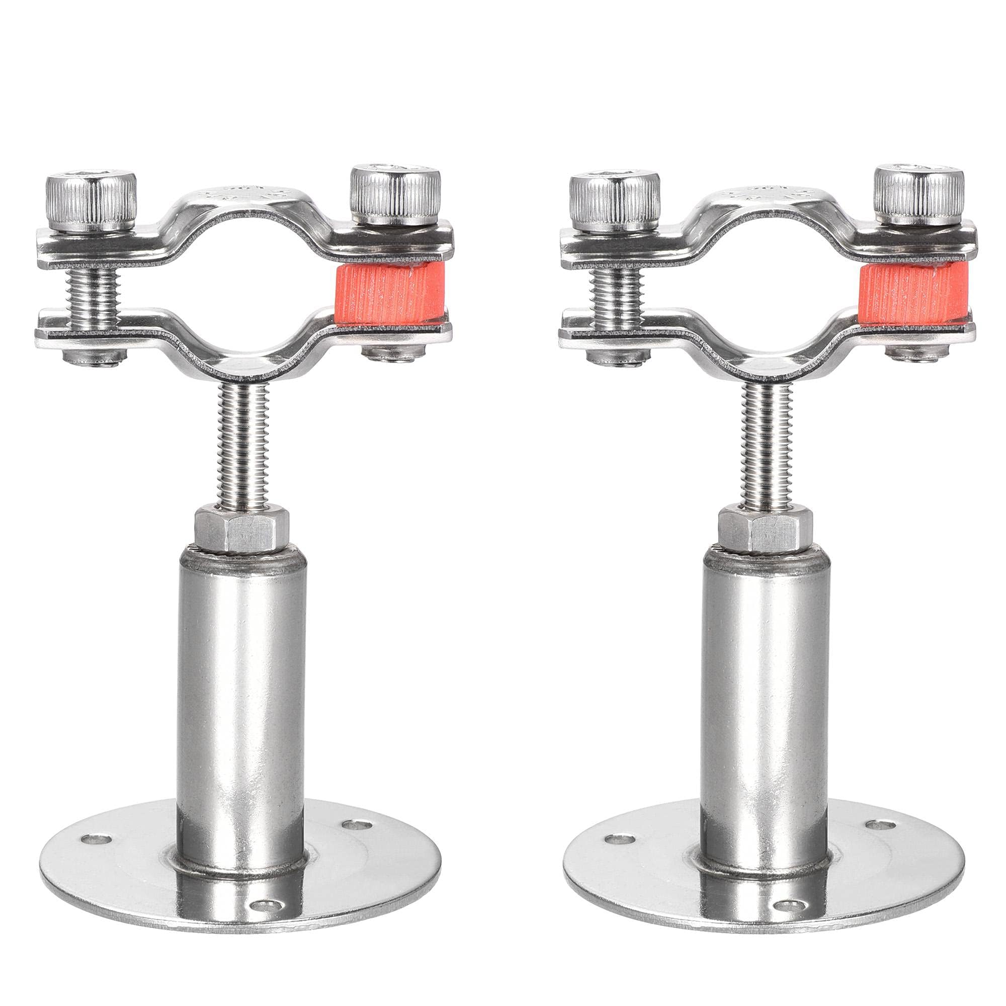 TA-VIGOR 304 Stainless Steel Adjustable Pipe Support Bracket, Wall and Ceiling Mount Pipe Clamp Holder for 15-19mm Tubes