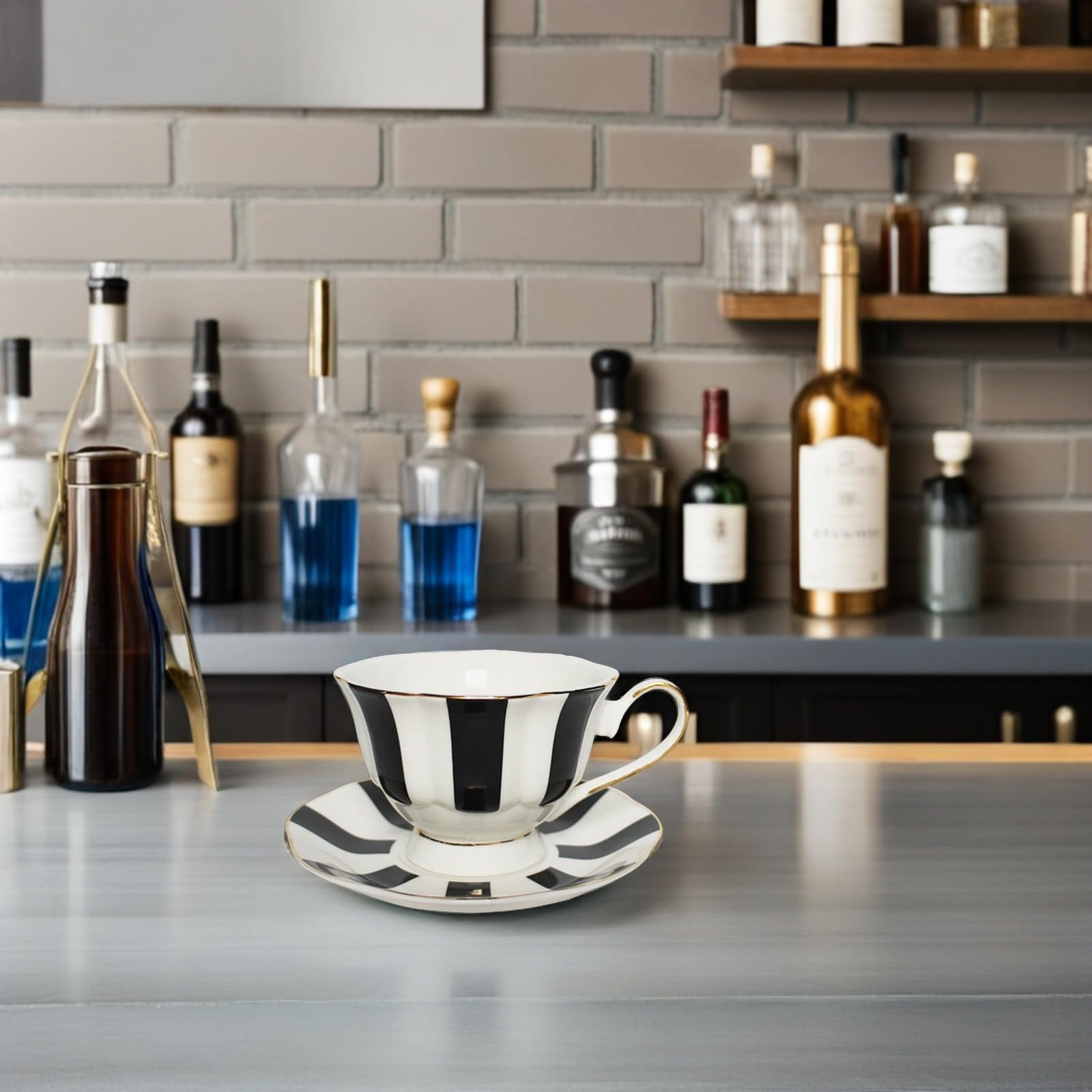 Kaffeetassen Satz aus Keramik mit Polka Dot Design 5.51X5.51X2.95 Zoll für Kaffee Haferflocken und Tee im Büro und Haushalt