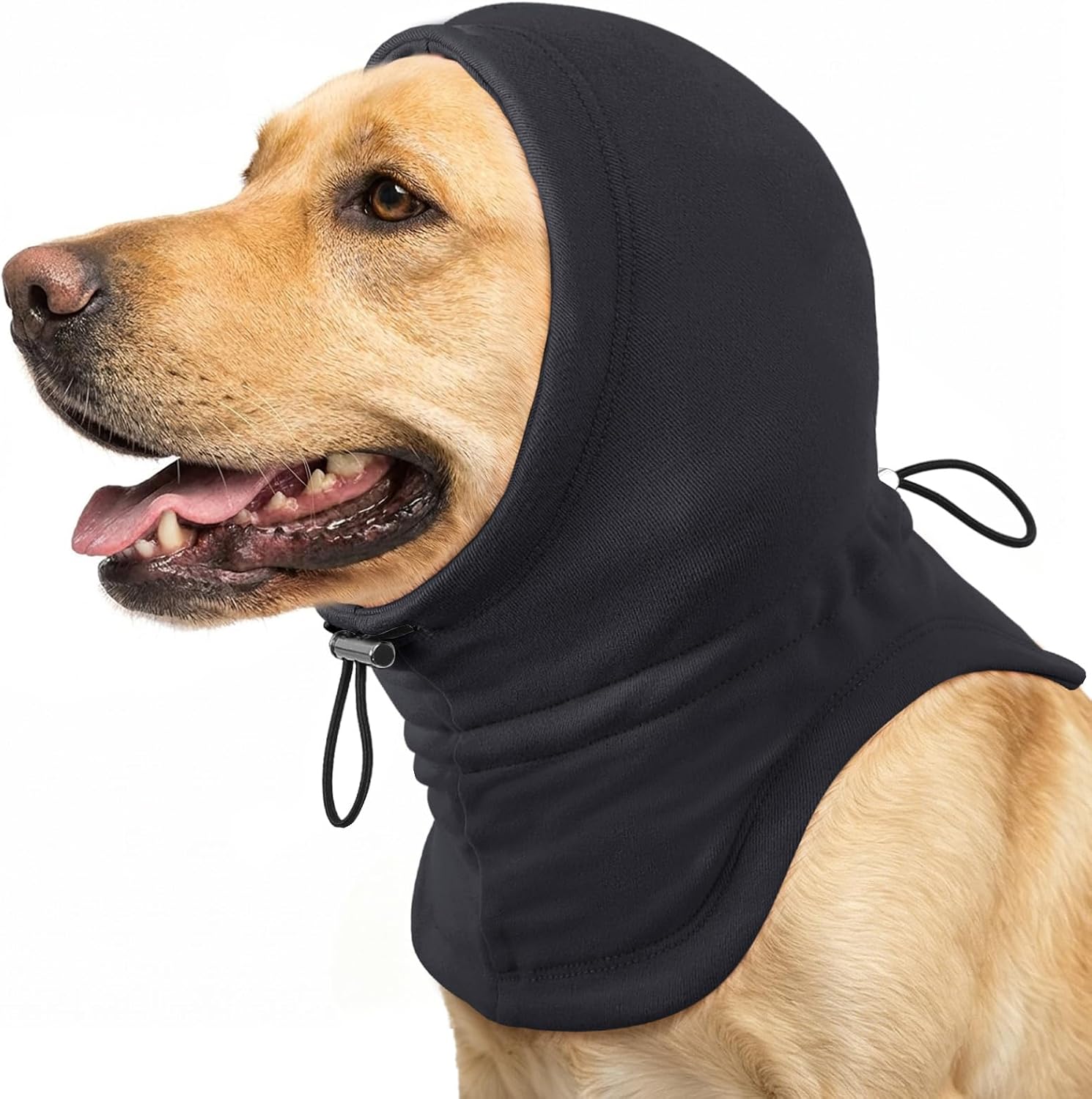 Dog Calming Hoodie for Noise Protection, Fireworks, Thunderstorms, No Flap Ear Wraps for Dogs, Anxiety Relief Pet Ear Muffs Noise Protection, Double Layer No Shake Head Wraps, Darkgrey, M