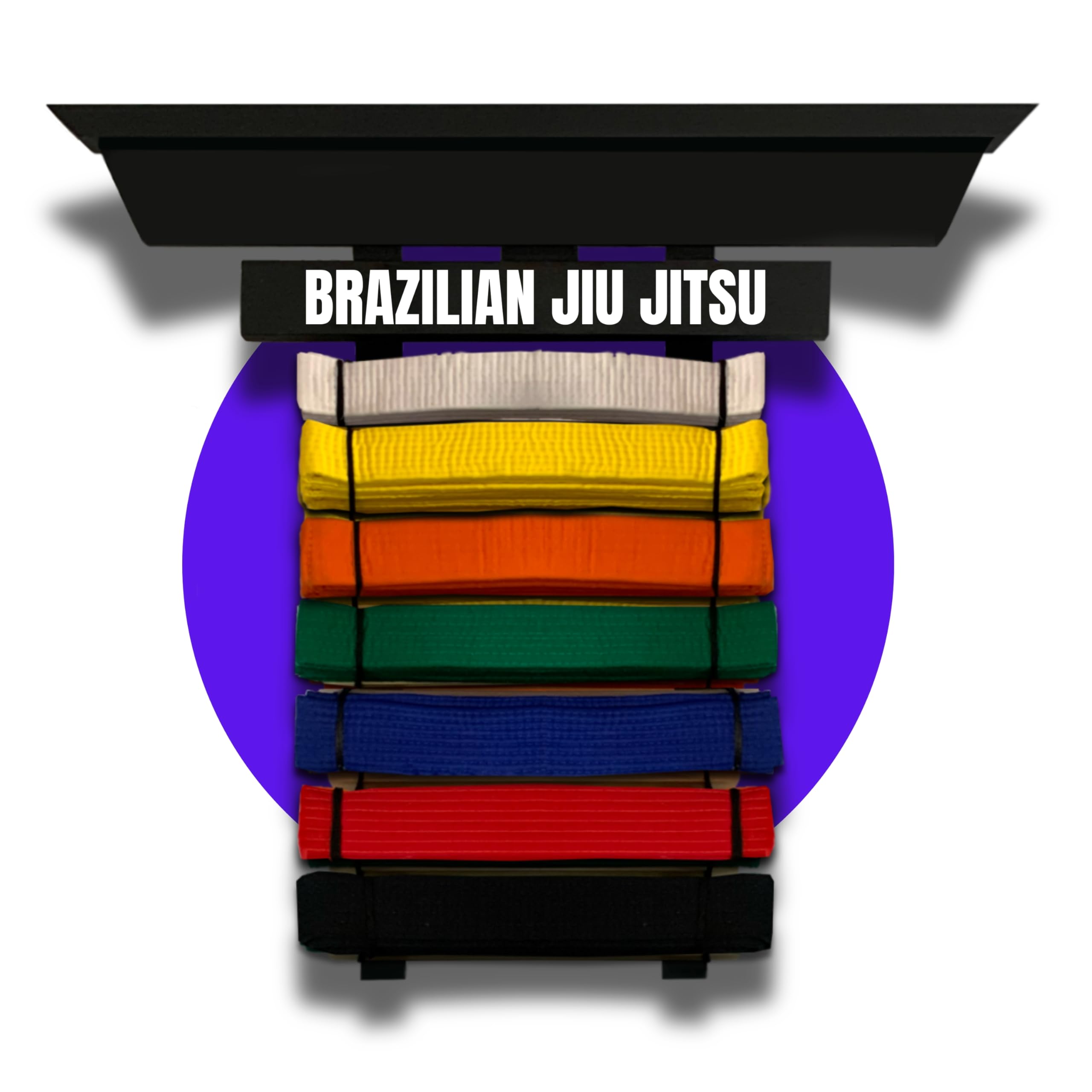 Excelentum Exhibición de cinturones de artes marciales personalizados, soporte para cinturón de karate, taekwondo, judo, judo, jiu, jitsu, aikido, karate, organizador colgante de madera