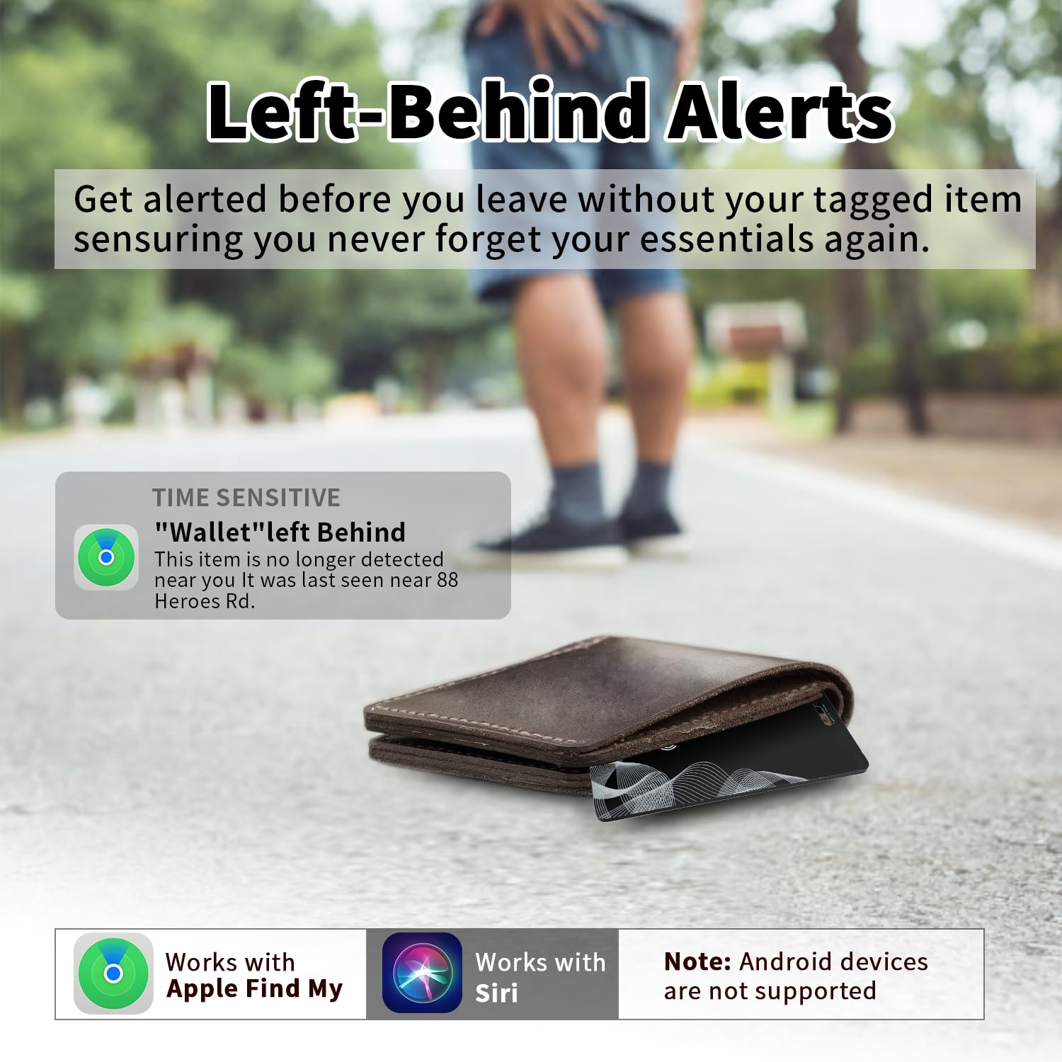 Karta do śledzenia portfela z bezprzewodowym ładowaniem, akumulator Slim Finder do Apple Find My, wodoodporny lokalizator przedmiotów IP68 do portfela, kluczy, bagażu, paszportu, urządzenia do