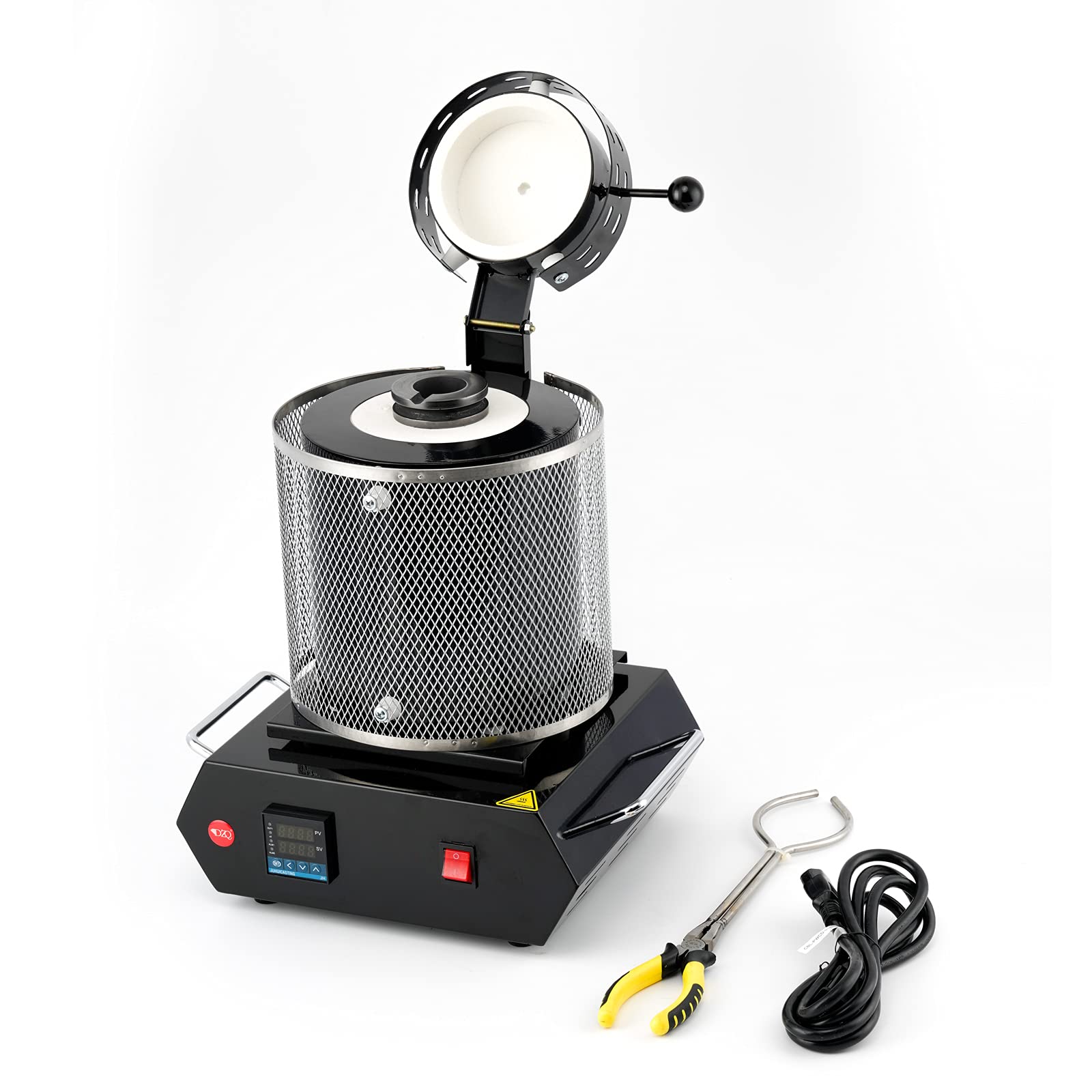 Photo 1 of *POWERS ON* DZQ 3KG Gold Melting Furnace,1400W 2000F Digital Electric Melting Furnace with Graphite Crucible for Melt Scrap, Silver, Gold, Copper, Aluminum 110V Refining Casting Furnace