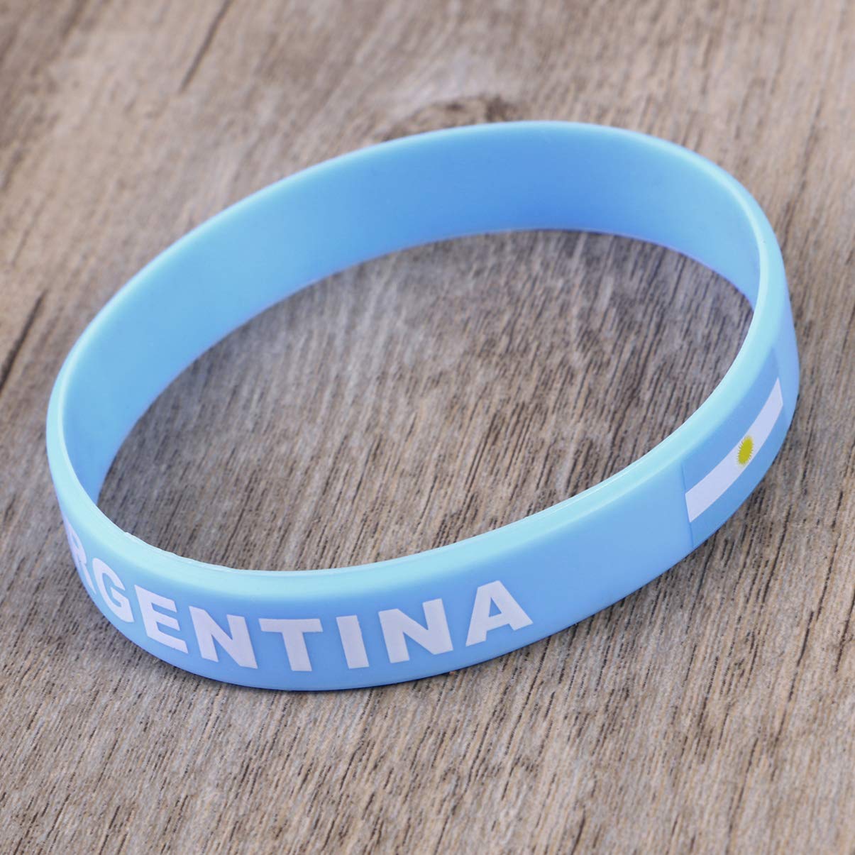 BESPORTBLE 5 Piezas Silicona Argentina País Pulsera Deportes Nacional de País Pulsera para Evento Deportivo 2020 Olimpiada Copa Favor