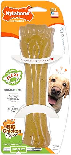 Miniatura 9 de Hueso de pollo masticable Nylabone FlexiChew, Sencillo, Natural