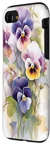 Miniatura 2 de Funda para iPhone SE (2020)  7  8 Pansies Flowers Floral Bouquet Garden Boho Happy Chic para mujer