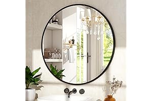 Sleek 20" Round Wall Mirror: An Impeccable Reflection for Your Home