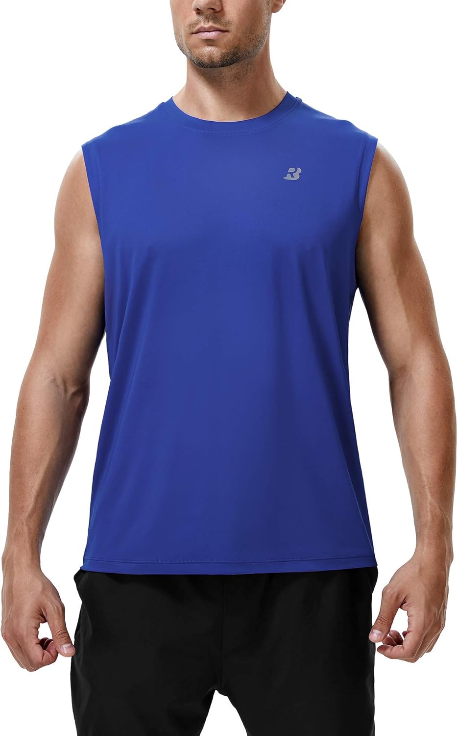 Roadbox Workout Sleeveless Shirts for Men Athletic Gym Basketball Quick Dry Muscle Tank Tops