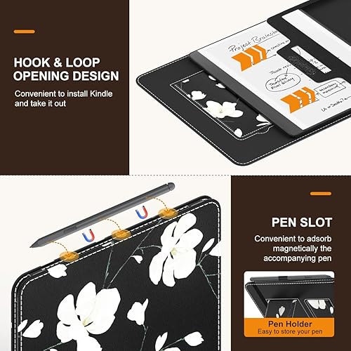 Miniatura 4 de MoKo Funda para Tienda Kindle Scribe 2022 de 1 generación, funda delgada de piel sintética con función de encendido y apagado automático para Kindle