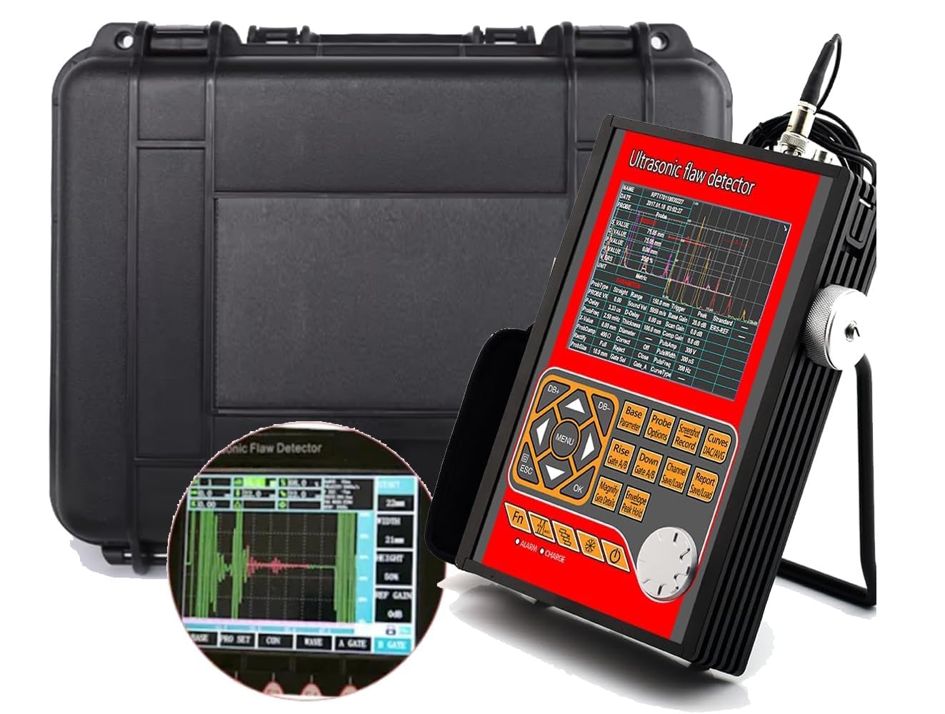 Digital UT Flaw Detector Ultrasonic Flaw Tester with 20-2000Hz Pulse Repetition Frequency Applied 0-15000mm for Aerospace Part Defect Inspection Automotive Component NDT Testing