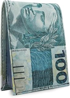Carteira Porta Cartão Cédula Nota 100 Documento CNH Slim Unissex