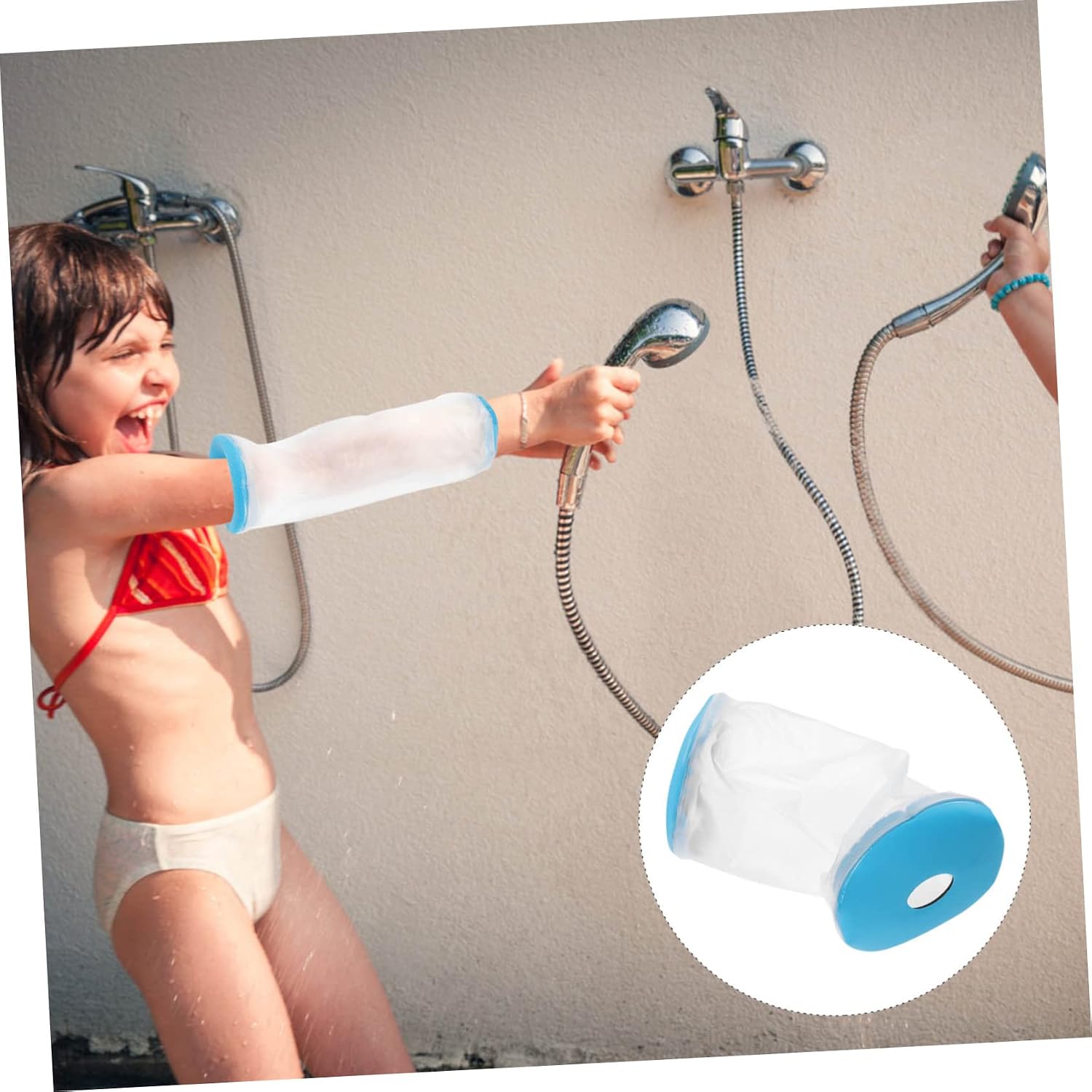 Waterproof Shower Cast Cover for Upper Arm 1 Piece Protective Sleeve for Use Easy to Wear Keeps Bandages Dry