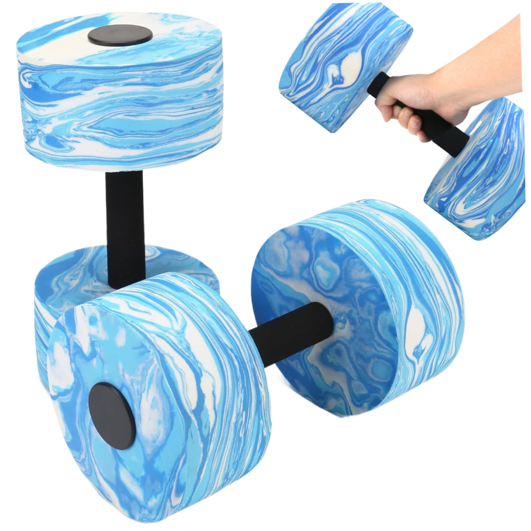 Manubri per acqua - Pesi per piscina in EVA da 2 pezzi per aerobica in acqua