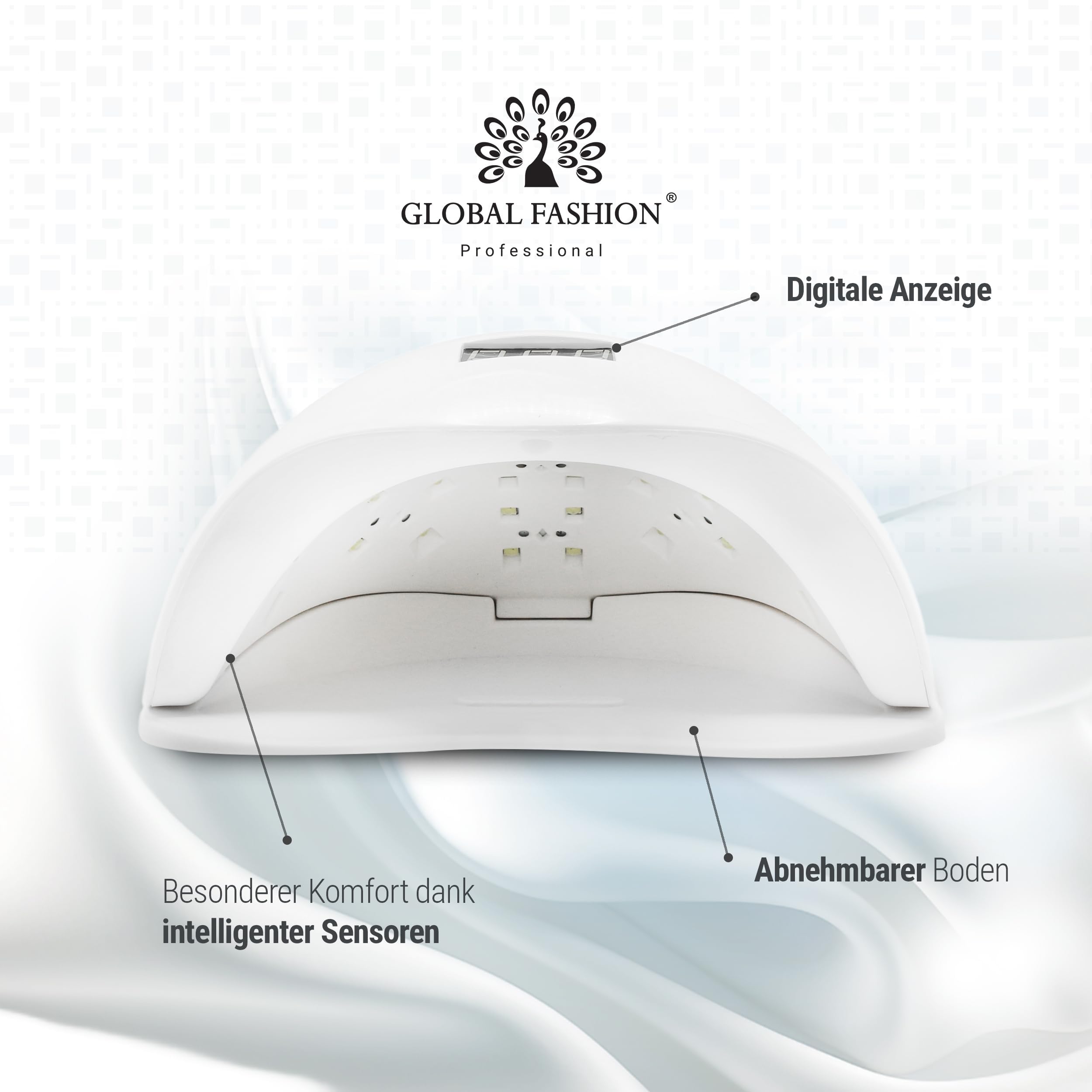 Professional UV LED Nail Lamp, Fast Curing Nail Dryer for Gel Polish with Auto Sensor 3 Timer Settings, Dual Light, 48W, 54W - Image 4