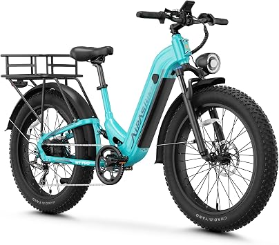 Aipas M1 Pro Electric Bike, 1800W Peak Motor Electric Bike for Adults, 26 x 4.0 Fat Tire Ebike, 48V 17.5Ah Electric Mountain Bike, 36MPH, 85 Miles Electric Bicycle, 7 Speed, 110NM with Rear Basket