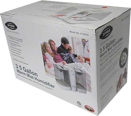 Miniatura 12 de Optimus U-32030 Humidificador cálidoniebla con sistema de vapor de efecto mecha, de 3.5 galones