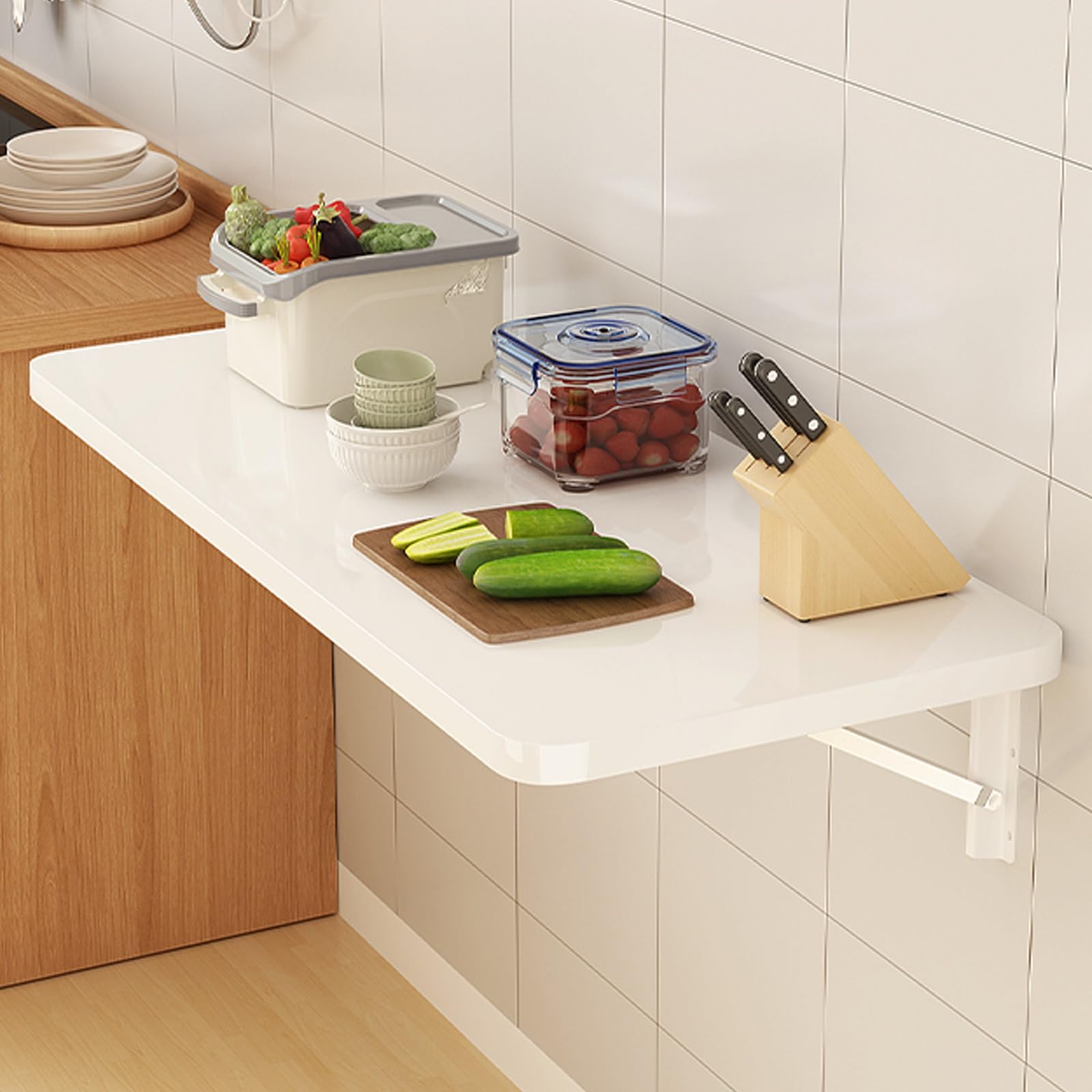 Table murale pliante et bureau pliable peu encombrant - Table flottante petits espaces