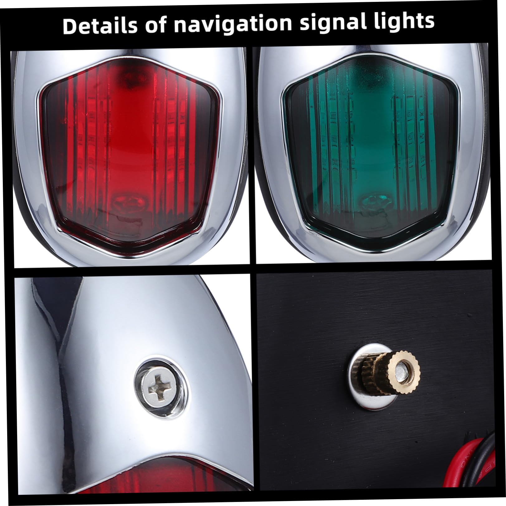 Healvian Fanale per Barche LED di Navigazione 12v 2 Pezzi per Yacht