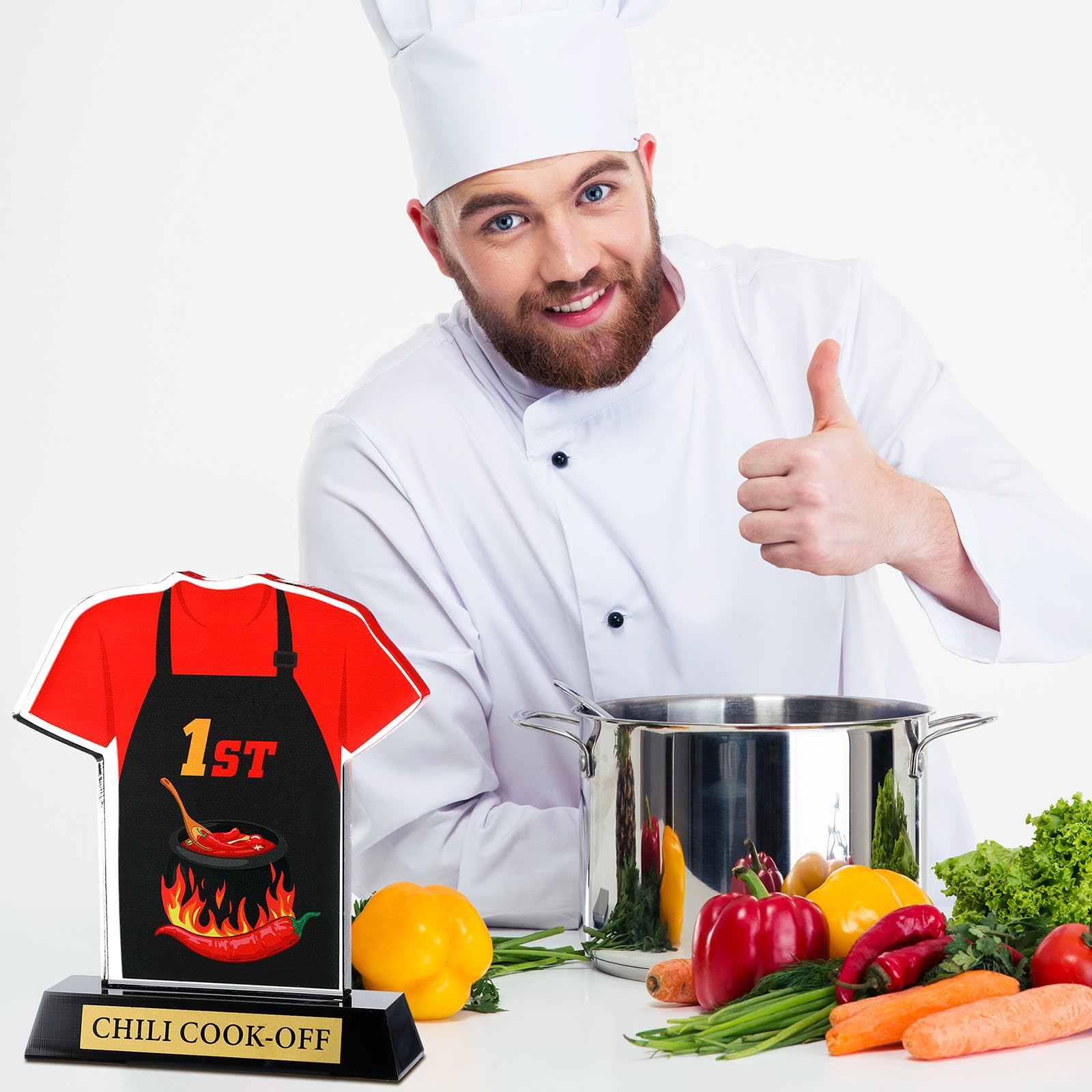 Tkifoda Lot De 3 Médailles Chili Cook Off Trophées Prix, Chili Cook Off Awards Pour Médailles