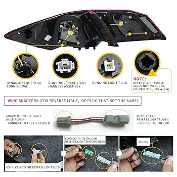 Akr9 　　　SEDAN ALL PURPOSE Big Light Amazon.com: VLAND Full LED Tail Lights for [Honda Accord 9th