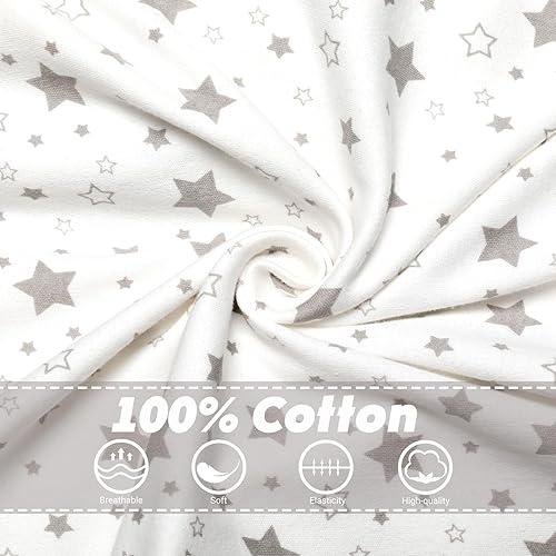 Miniatura 6 de JULYFIRE Paquete de 2 mantas de transición con cremallera de 2 vías, 100% algodón, para envolver con brazos y brazos sin brazos de transición, saco