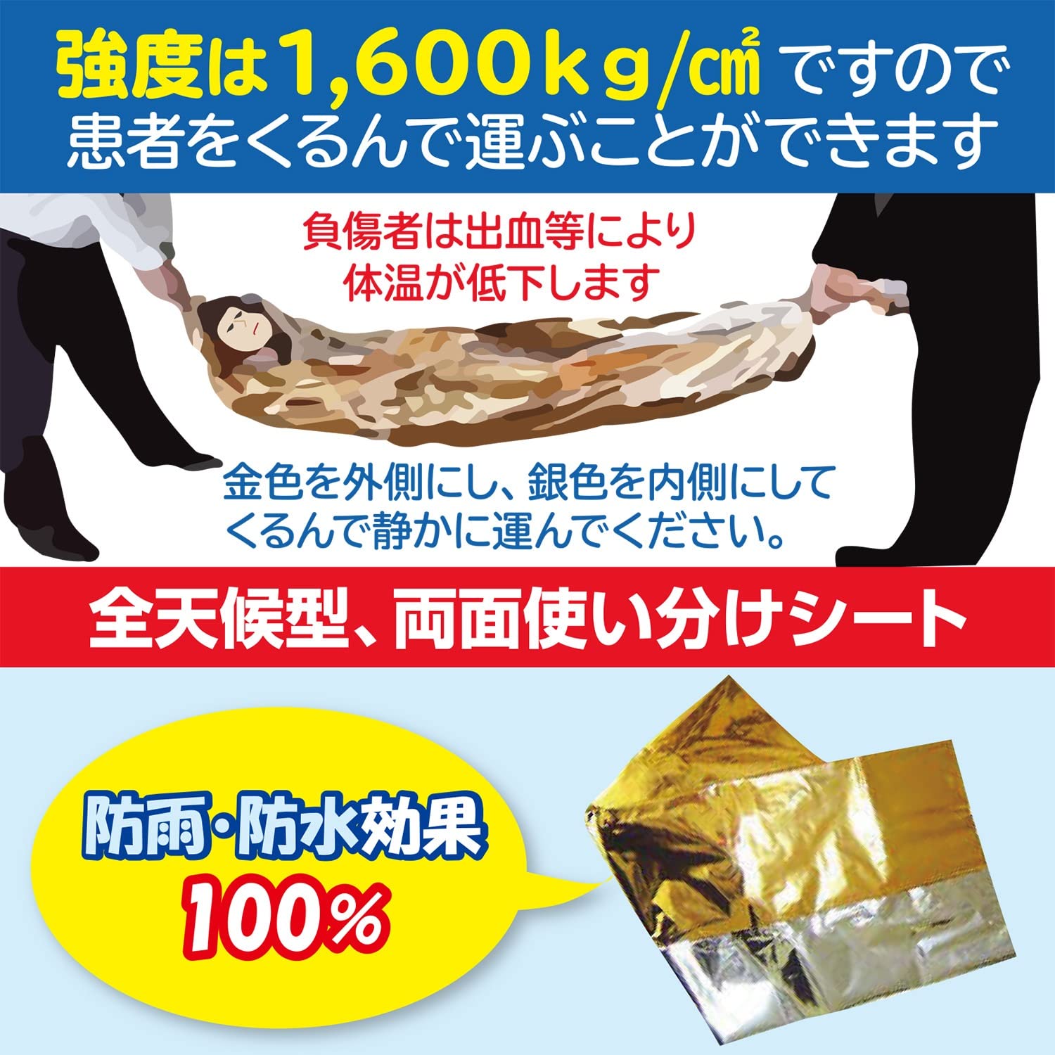 Amazon.co.jp: 白十字 アルミック 救急シート : ドラッグストア