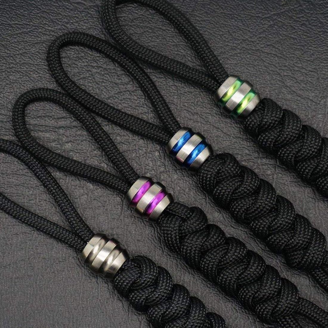 Stalker Paracord Bead Masque à gaz Couteau Cordon et porte-clés EDC