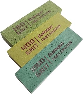 JINGFENG Guitar Fret Polishing Erasers Abraisive Rubber Blocks for Polishing Fret Wire 180 Grit & 400 Grit &1000 Grit Set of 3pcs Guitar Maintain Tool Kits