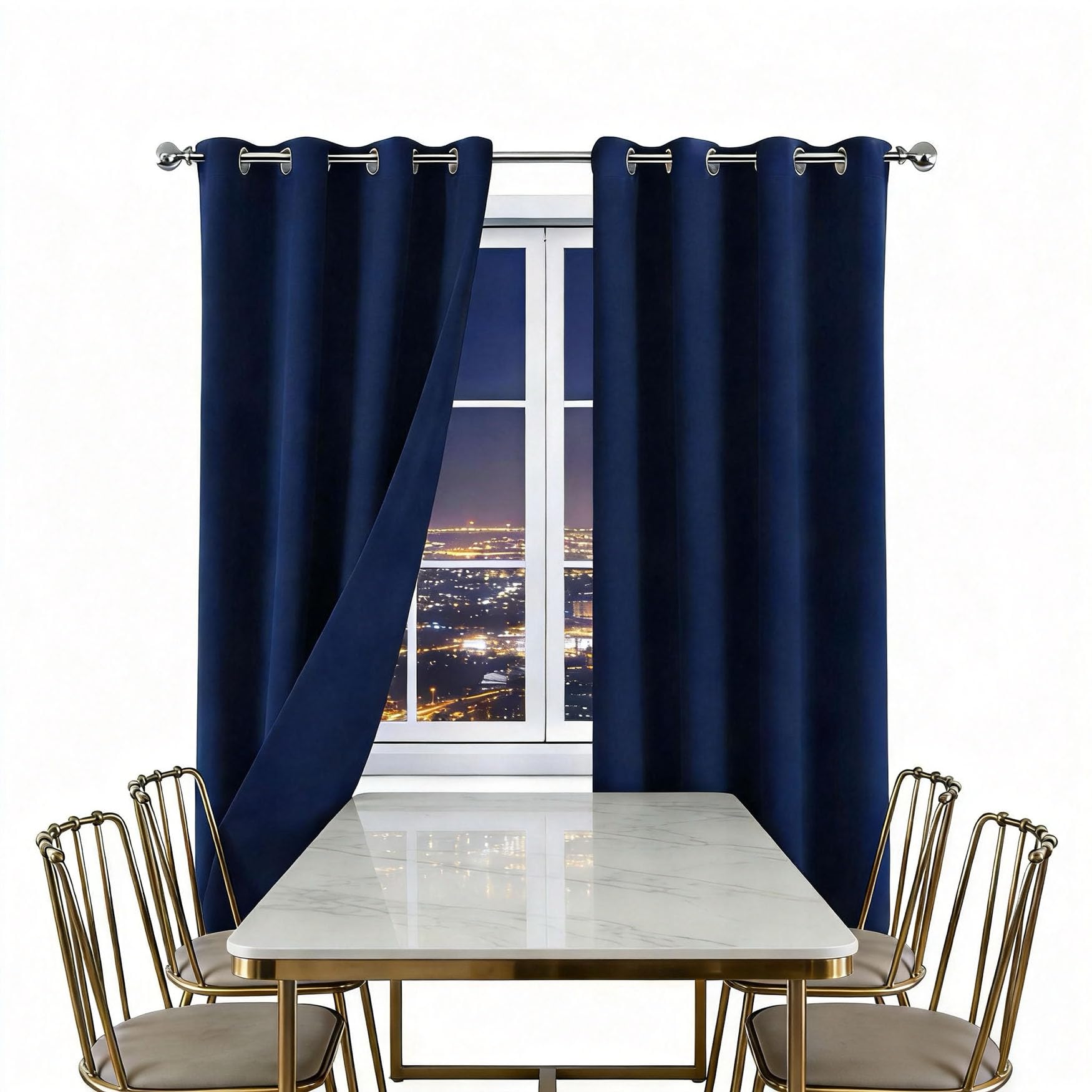 Rideau thermique isolant 170 x 100 cm occultant anti-chaleur anti-bruit pour fenêtres de salon