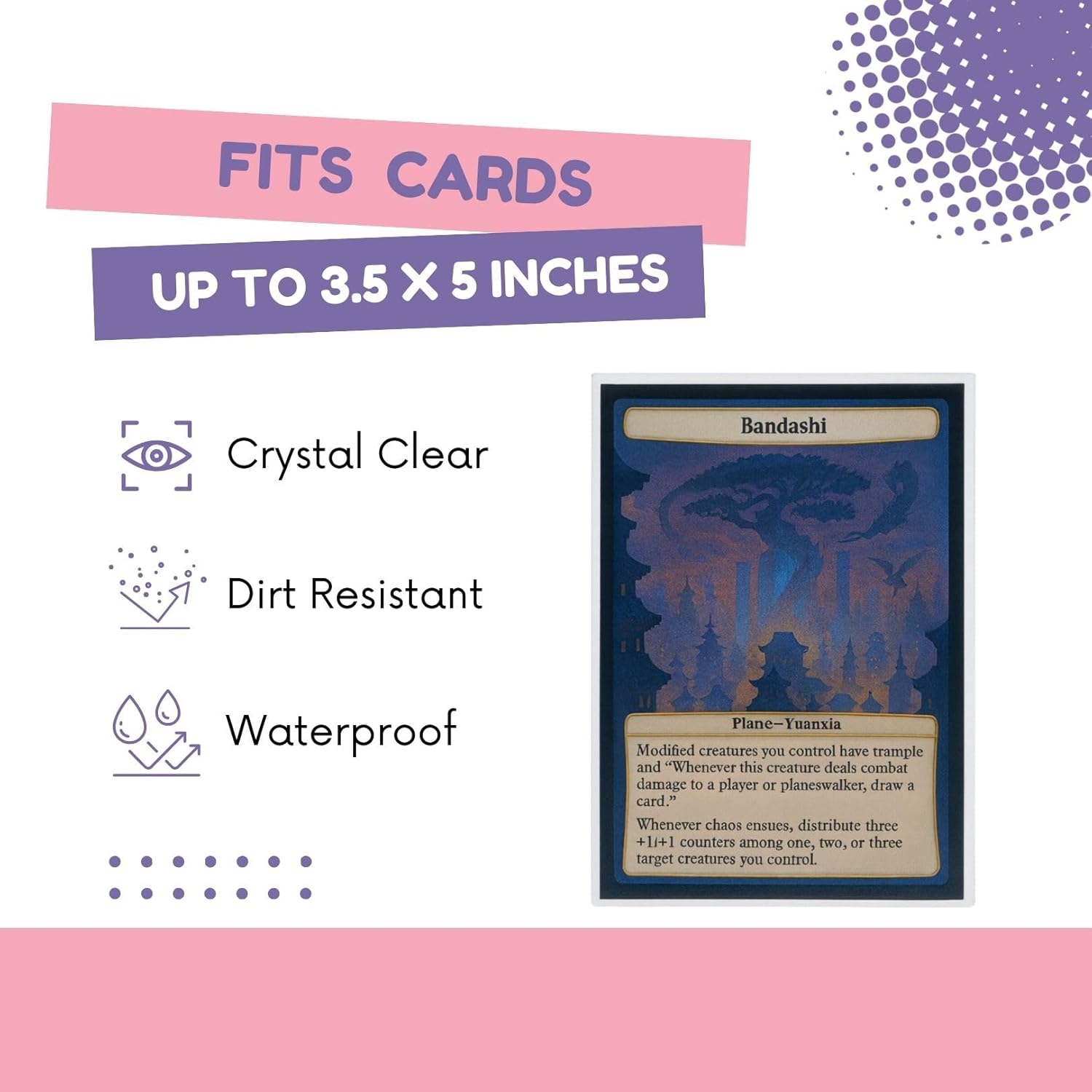 Large Oversize Card Sleeves 92 x 129 mm (3.6" x 5.1") 100CT, Compatible with MTG Planechase, Archenemy, Doctor Who Commander, Oracle Decks & Oversized Trading Cards – Clear Protective Sleeves